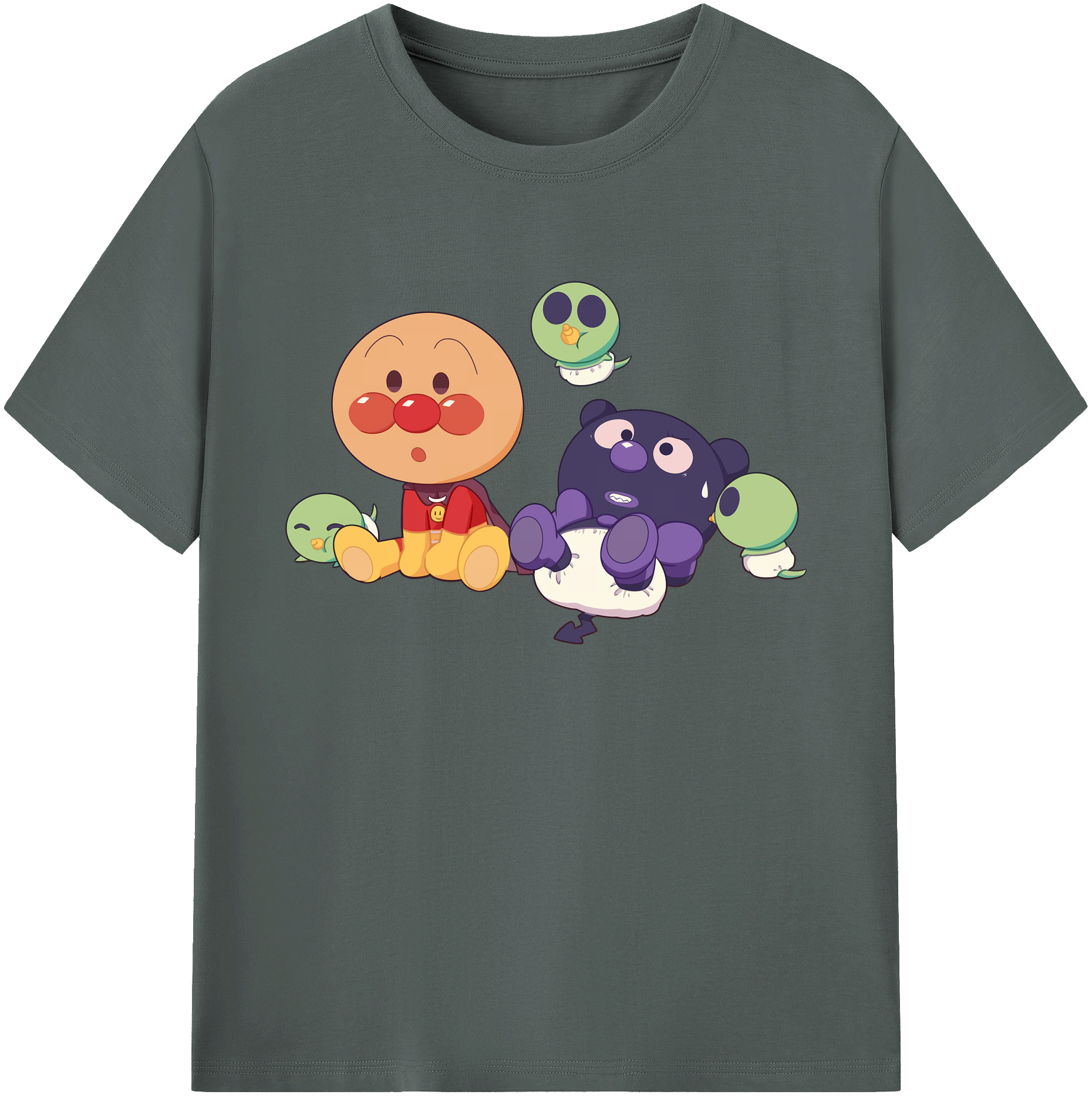 （画像用） アンパンマン Anpanman 綿100％ メンズ半袖Tシャツ｜肌触りやわらか＆通気性